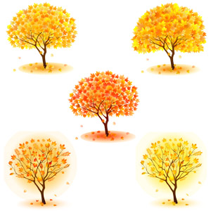 フリーイラスト, ベクター画像, AI, 自然, 樹木, 紅葉（黄葉）, 落葉（落ち葉）, 秋