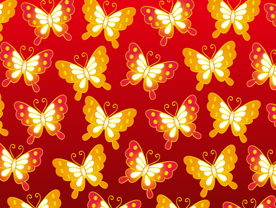 フリー イラスト蝶のパターン背景
