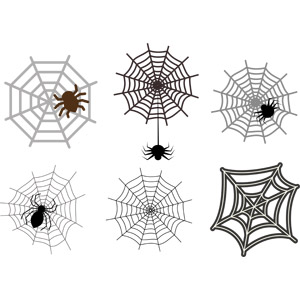 フリーイラスト, ベクター画像, EPS, 蜘蛛の巣（クモの巣）, 蜘蛛（クモ）, ハロウィン（ハロウィーン）