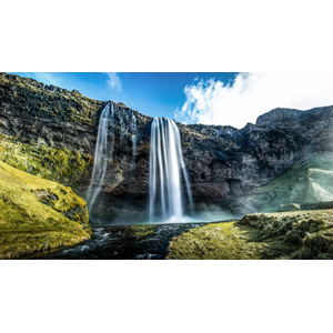 フリー写真, 風景, 自然, 滝, セリャラントスフォス, アイスランドの風景