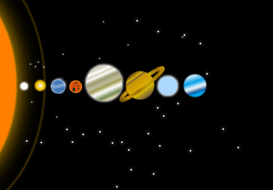 フリーイラスト 太陽系