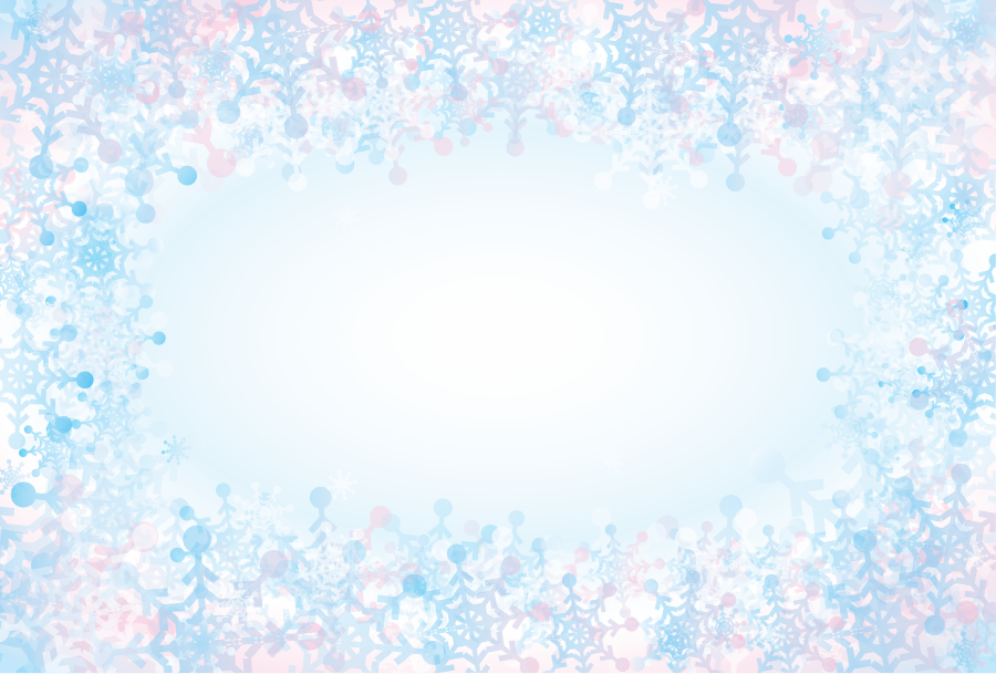 フリーイラスト 雪の結晶の飾り枠