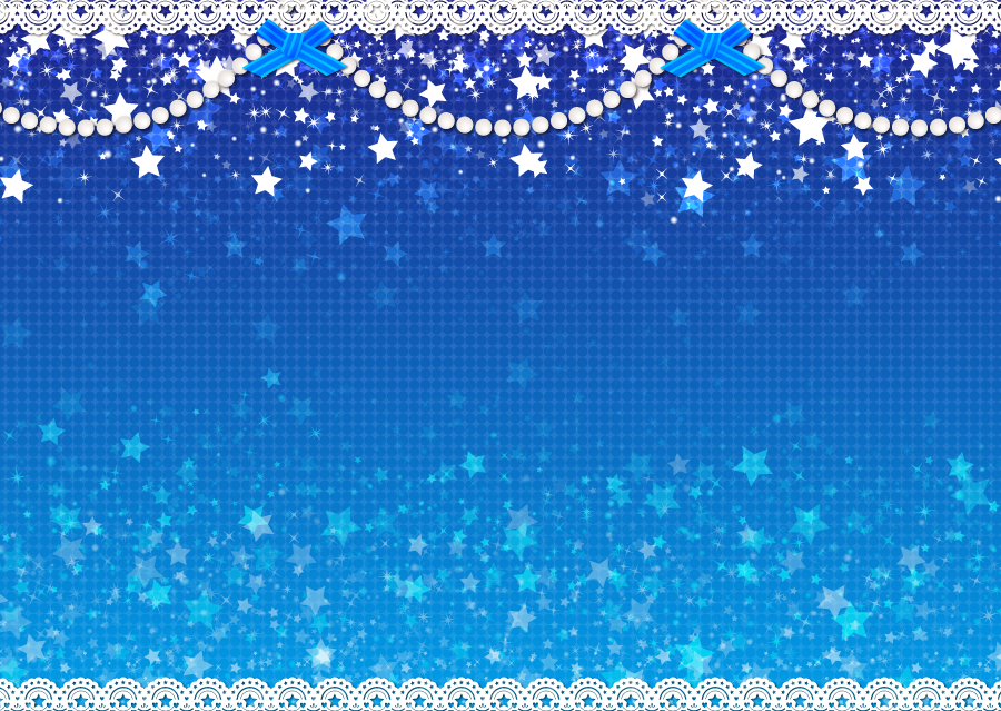 フリーイラスト レース編みと星の飾り背景
