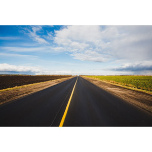 フリー写真, 風景, 建造物, 道路, 田舎, 畑, 雲