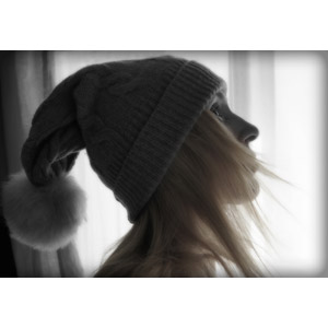 フリー写真, 人物, 女性, 外国人女性, 横顔, ニット帽