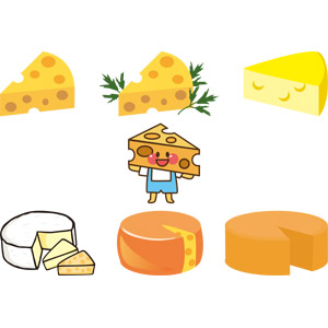 フリーイラスト, ベクター画像, AI, 食べ物（食料）, 乳製品, チーズ