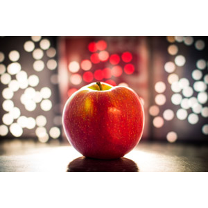 フリー写真, 果物（フルーツ）, リンゴ, 玉ボケ