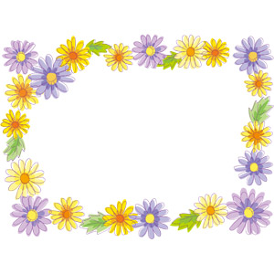 フリーイラスト, ベクター画像, EPS, 背景, フレーム, 囲みフレーム, 植物, 花