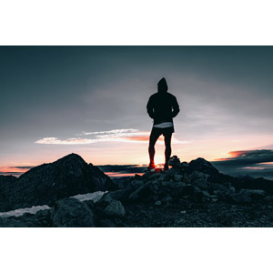 フリー写真, 人物, 後ろ姿, 人と風景, 夕暮れ（夕方）, 夕焼け, 夕日