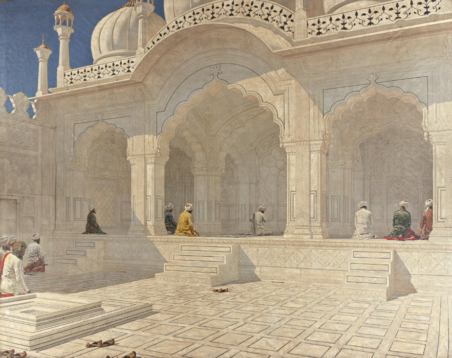 フリー絵画 ヴァシーリー・ヴェレシチャーギン作「デリーの真珠のモスク」