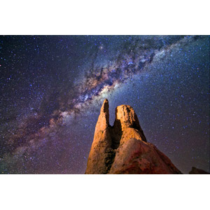 フリー写真, 風景, 自然, 岩, 夜, 夜空, 星（スター）, 天の川, オーストラリアの風景