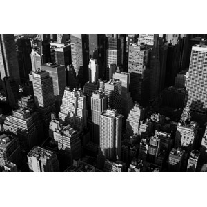 フリー写真, 風景, 建造物, 建築物, 高層ビル, 都市, 街並み（町並み）, アメリカの風景, ニューヨーク, モノクロ