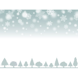 フリーイラスト, ベクター画像, AI, 背景, 雪, 雪の結晶, 樹木, 冬