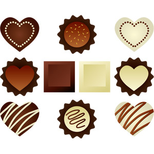 フリーイラスト, ベクター画像, AI, 食べ物（食料）, 菓子, 洋菓子, チョコレート, ハート