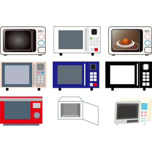 フリーイラスト, ベクター画像, AI, 家電機器, 調理器具, 電子レンジ