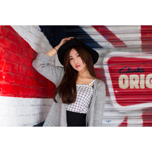 フリー写真, 人物, 女性, アジア人女性, 楚珊（00053), 中国人, 帽子