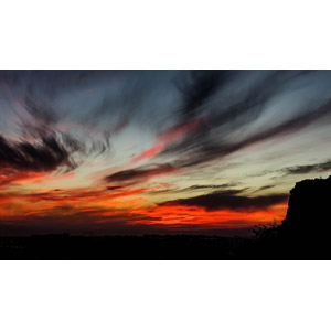 フリー写真, 風景, 自然, 空, 雲, 夕暮れ（夕方）, 夕焼け