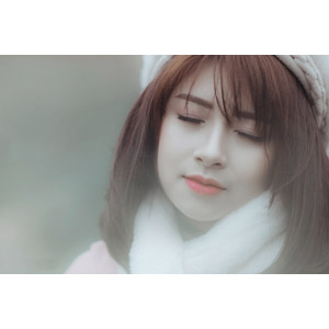 フリー写真, 人物, 女性, アジア人女性, ベトナム人, 目を閉じる