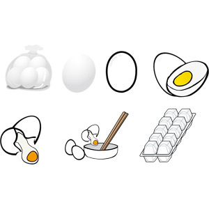 フリーイラスト, ベクター画像, AI, 食べ物（食料）, 卵（タマゴ）, ゆで卵, 卵料理
