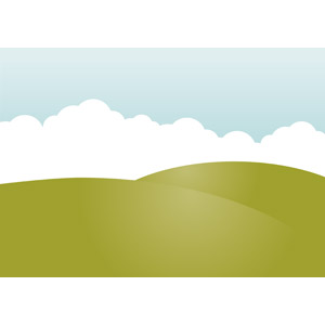 フリーイラスト, ベクター画像, AI, 風景, 自然, 丘, 雲