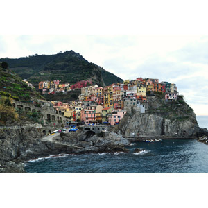 フリー写真, 風景, 建造物, 建築物, 村, チンクエ・テッレ, 海岸, 崖, イタリアの風景, 世界遺産