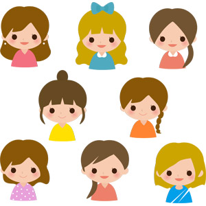 フリーイラスト, ベクター画像, AI, 人物, 子供, 女の子, 少女