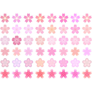 フリーイラスト, ベクター画像, AI, 植物, 花, 桜（サクラ）, ピンク色の花, 春