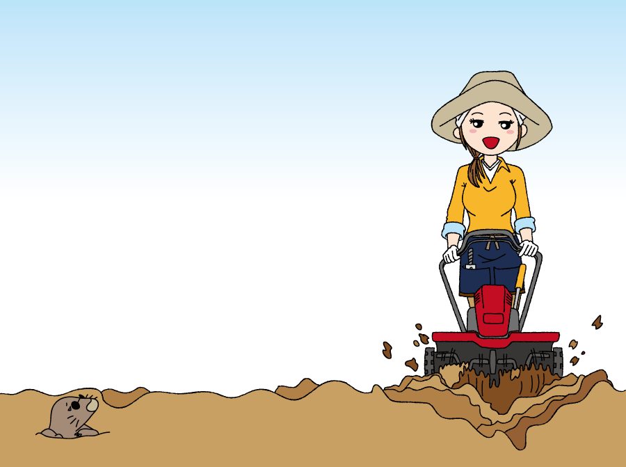 GAHAG | 著作権フリー写真・イラスト素材集Main menu[フリーイラスト] 耕運機で畑を耕す女性でアハ体験Post navigation