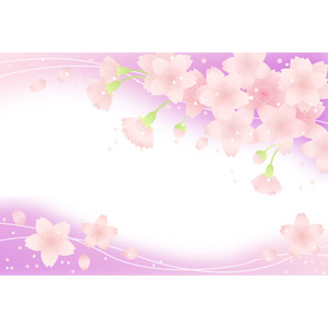 フリーイラスト, ベクター画像, AI, 背景, 花, 桜（サクラ）, 春, ピンク色の花