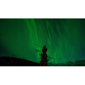 フリー写真, 風景, 自然, 夜, 夜空, オーロラ, アメリカの風景, アラスカ州, 緑色（グリーン）