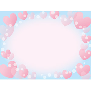 フリーイラスト, ベクター画像, EPS, 背景, フレーム, 囲みフレーム, ハート