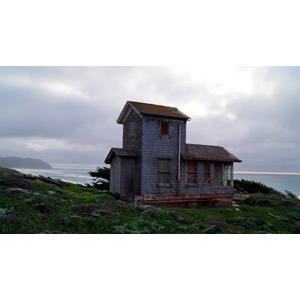 フリー写真, 風景, 建造物, 建築物, 廃墟, 家（一軒家）, 海