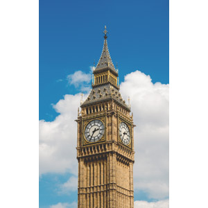 フリー写真, 風景, 建造物, 建築物, 塔（タワー）, 時計台, 時計, イギリスの風景, ロンドン, 青空, ビッグ・ベン（エリザベス・タワー）
