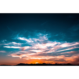 フリー写真, 風景, 自然, 夕暮れ（夕方）, 夕焼け, 空, 雲