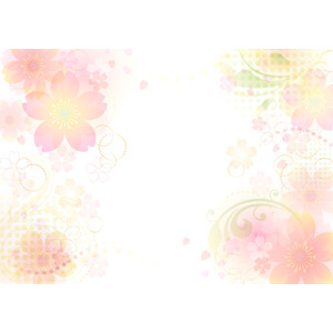 フリーイラスト, ベクター画像, AI, 背景, 花, 花柄, 桜（サクラ）, 花びら, 春, ピンク色の花