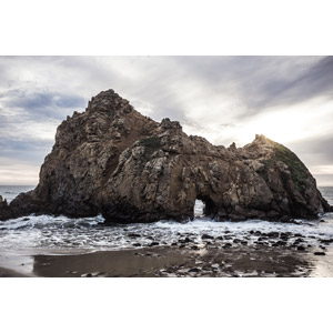 フリー写真, 風景, 自然, ビーチ（砂浜）, 海蝕洞（海食洞）, 岩, アメリカの風景, カリフォルニア州