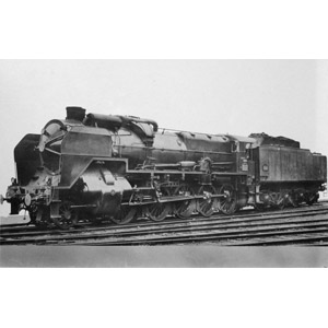 フリー写真, 乗り物, 列車（鉄道車両）, 蒸気機関車, フランスの鉄道車両, モノクロ