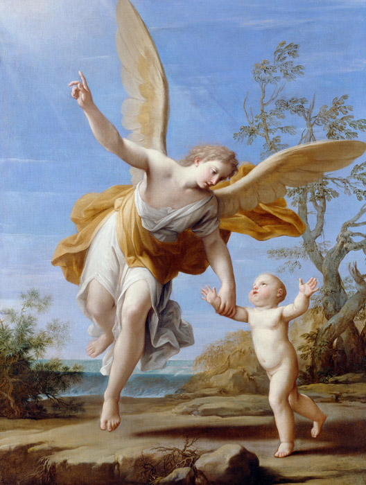フリー絵画 マルカントニオ・フランチェスキーニ作「守護天使」