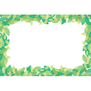 フリーイラスト, ベクター画像, EPS, 背景, フレーム, 囲みフレーム, 植物, 葉っぱ, 新緑