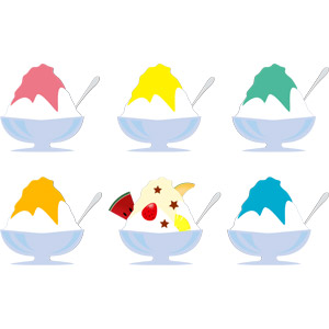 フリーイラスト, ベクター画像, AI, 食べ物（食料）, 菓子, かき氷, 夏