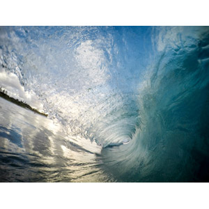 フリー写真, 風景, 自然, 海, 波, 波のトンネル（チューブ）