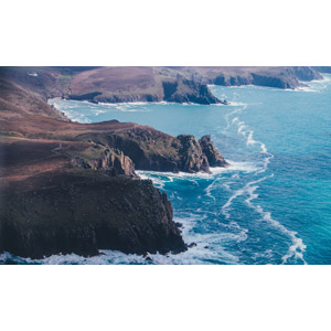 フリー写真, 風景, 海岸, 海, 崖, ランズ・エンド岬, イギリスの風景, イングランド