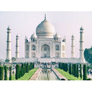 フリー写真, 風景, 建造物, 建築物, 廟, タージ・マハル, 世界遺産, インドの風景