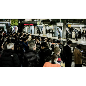 フリー写真, 人物, 人込み（人混み）, 人と風景, 鉄道駅, プラットホーム, 日本の風景, 東京都