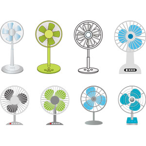 フリーイラスト, ベクター画像, AI, 家電機器, 扇風機, 夏