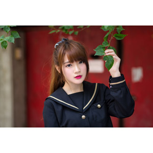 フリー写真, 人物, 女性, アジア人女性, 欣欣（00001), 中国人, 少女, アジアの少女, 学生服, 学生（生徒）, 高校生, セーラー服（学生服）