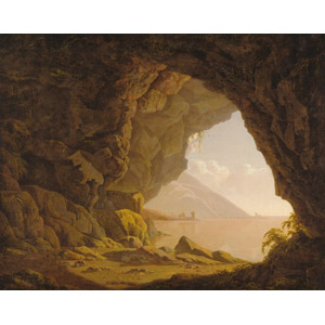 フリー絵画, ジョセフ・ライト, 風景画, 自然, 洞窟, 海, イタリアの風景, ナポリ