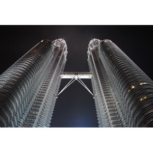 フリー写真, 風景, 建造物, 建築物, 高層ビル, ペトロナスツインタワー, 夜, マレーシアの風景, クアラルンプール