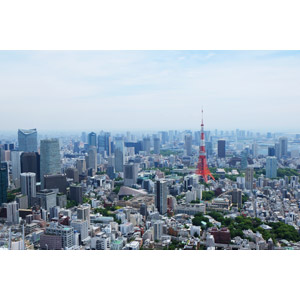 フリー写真, 風景, 建造物, 建築物, 高層ビル, 都市, 街並み（町並み）, 東京タワー, 塔（タワー）, 日本の風景, 東京都