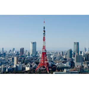フリー写真, 風景, 建造物, 建築物, 高層ビル, 都市, 街並み（町並み）, 東京タワー, 塔（タワー）, 日本の風景, 東京都